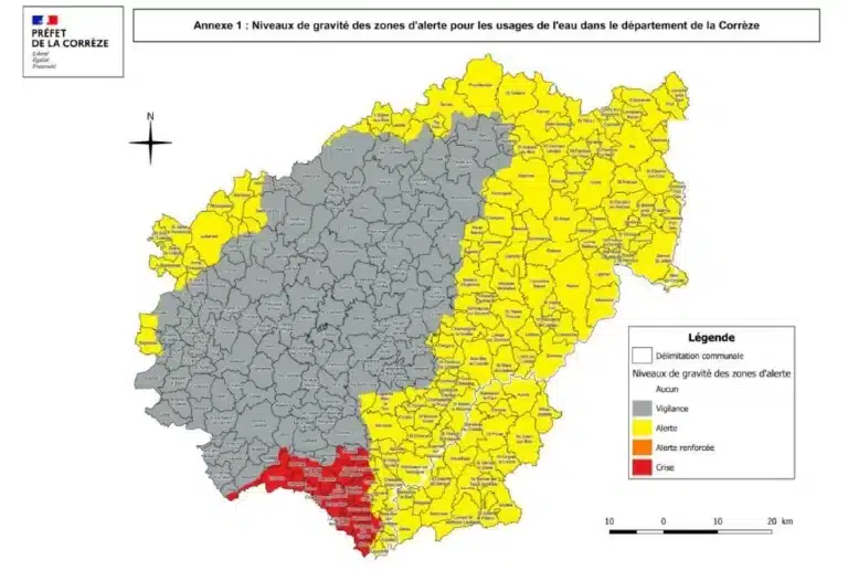 Sécheresse : une partie de la Corrèze bascule en vigilance crise