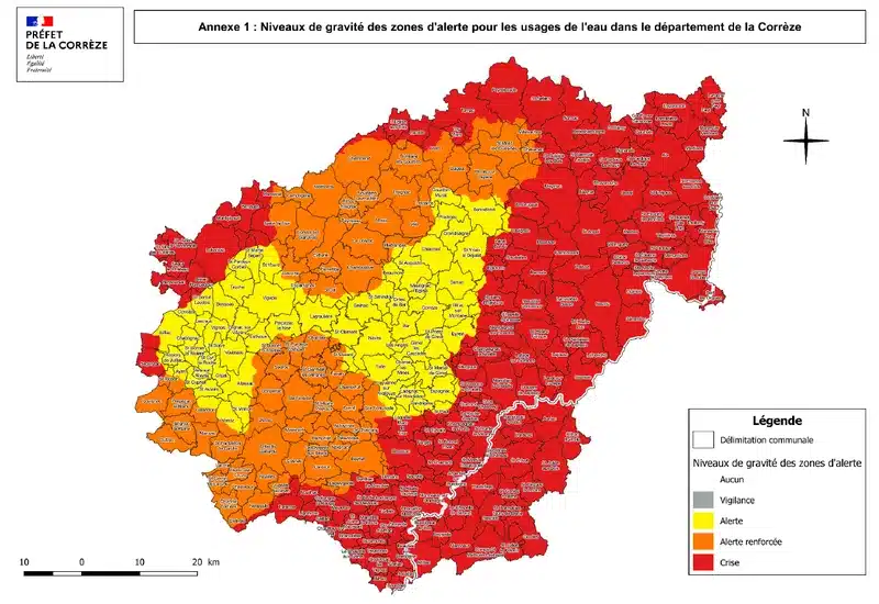 , Sécheresse : de nouvelles restrictions en Corrèze, tout le département concerné